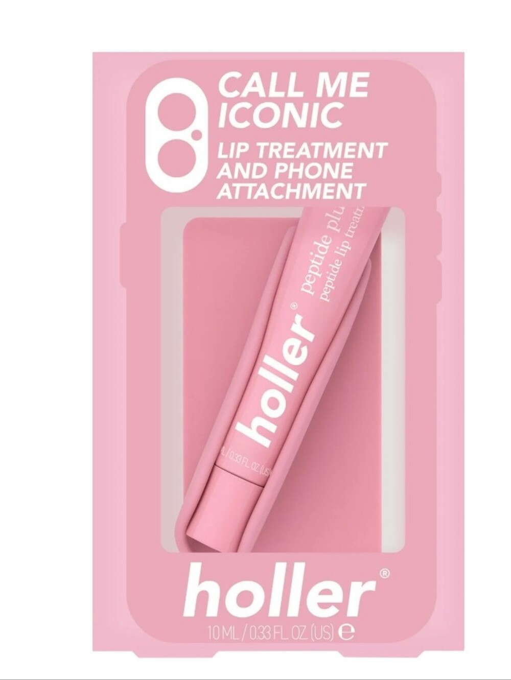Holler Call Me Iconic Peptide Lip Gloss Treatment Set w/Phone Holder